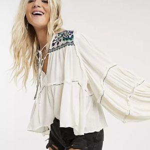 Free People In Vivid Color blouse size S